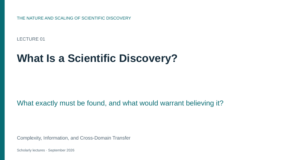 Opening slide from The Nature and Scaling of Scientific Discovery